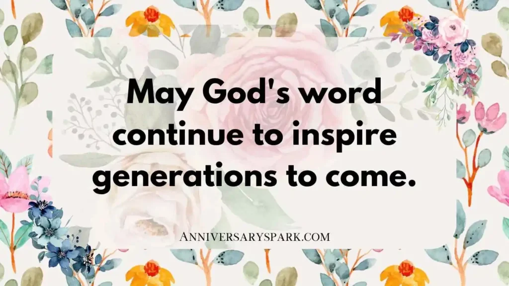 Church Anniversary Bible Verses
