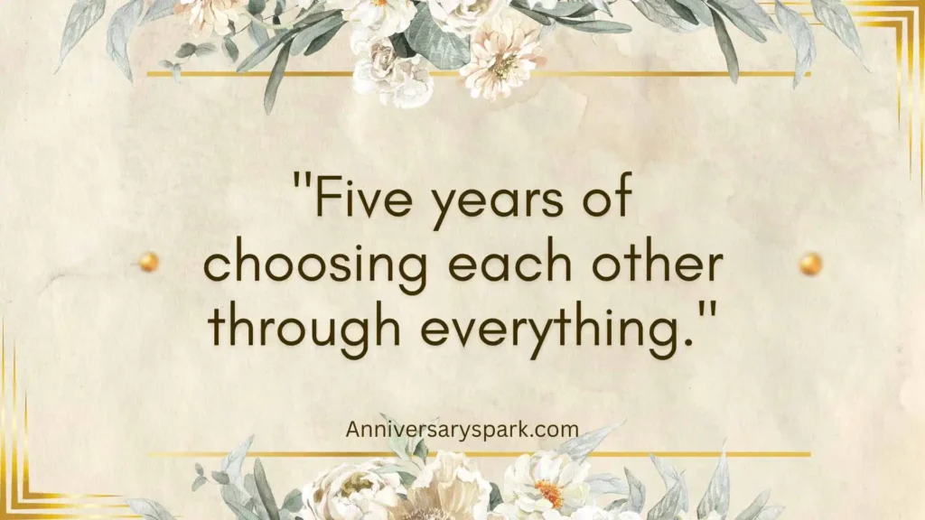 Five Year Anniversary Quotes for Marriage