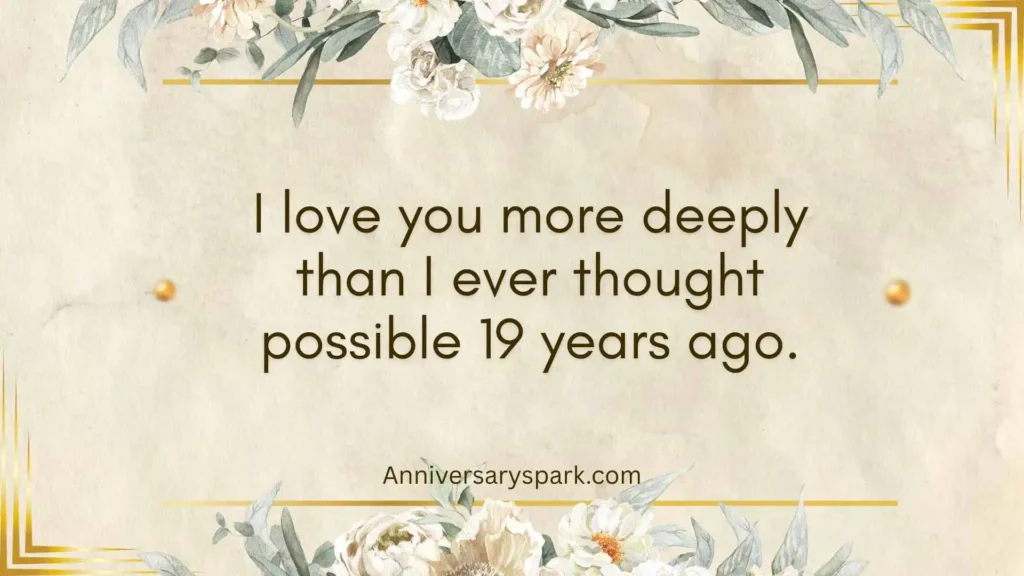 Romantic 19th Anniversary Quotes