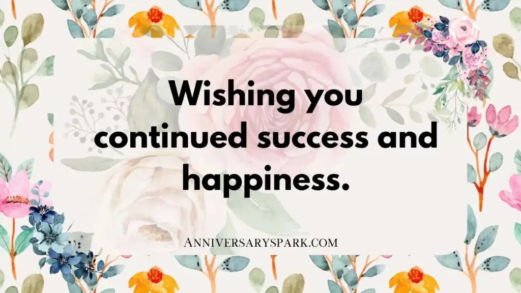Simple Work Anniversary Wishes