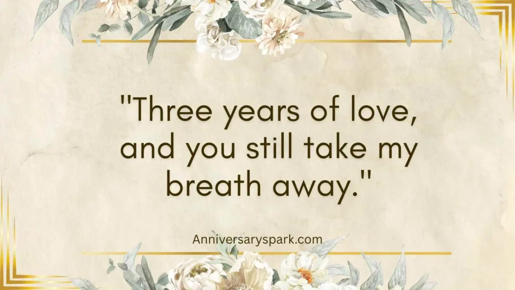 Wedding 3rd Year Anniversary Quotes for Wife