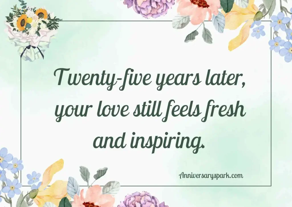 Heartfelt Silver Anniversary Quotes for Couples